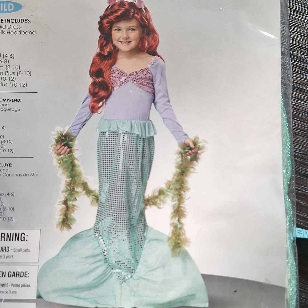 California Costumes Little Mermaid Costume Lavender Aqua